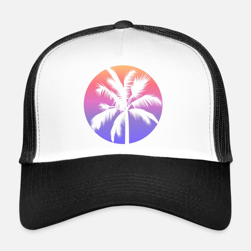 Palm Circle Sunrise Trucker Cap