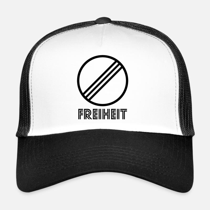 Unbegrenzte Geschwindigkeit Freiheit (b) - Trucker Cap - Weiß/Schwarz