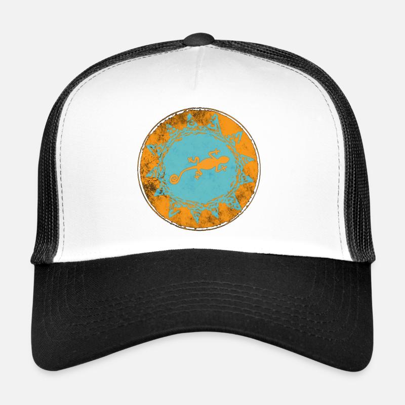 Symbole esthétique du gecko de style tribal Casquette trucker 