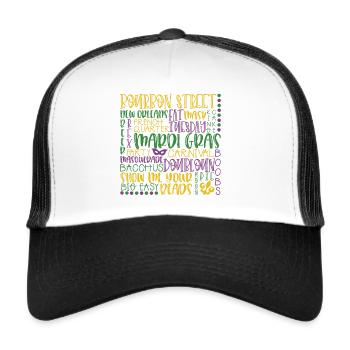 Mardi Gras Subway Art Costume - Trucker Cap - white/black - Front