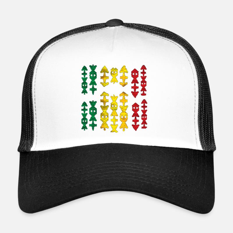 Indigene Tribal Muster Motifs  Reggae Trucker Cap