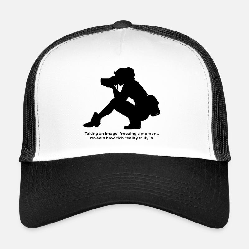 Photographer freezing moment Image (b) Trucker Cap