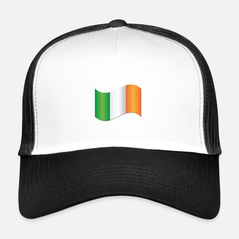 Irish Flag - Trucker Cap - white/black