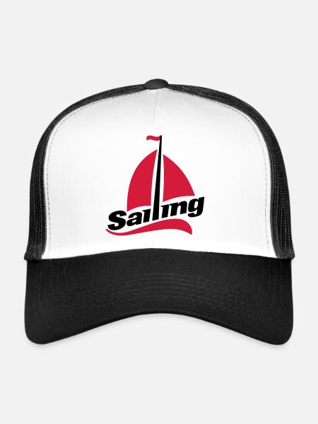 naviguer - Casquette trucker  - blanc/noir - Devant