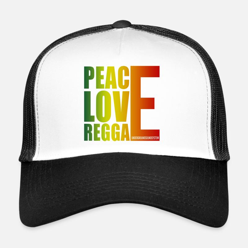 Peace Love Reggae Gradient Trucker Cap