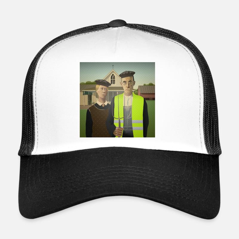 American Gothic in gelber Weste Trucker Cap