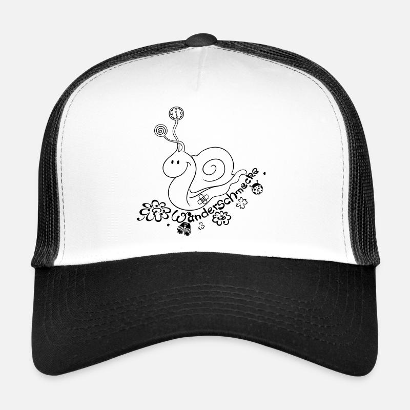 Snail with compass, binoculars, ladybird Trucker Cap