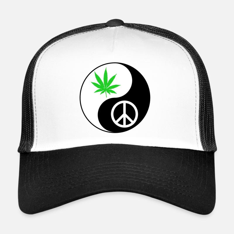 YinYang Frieden Blatt Design Trucker Cap