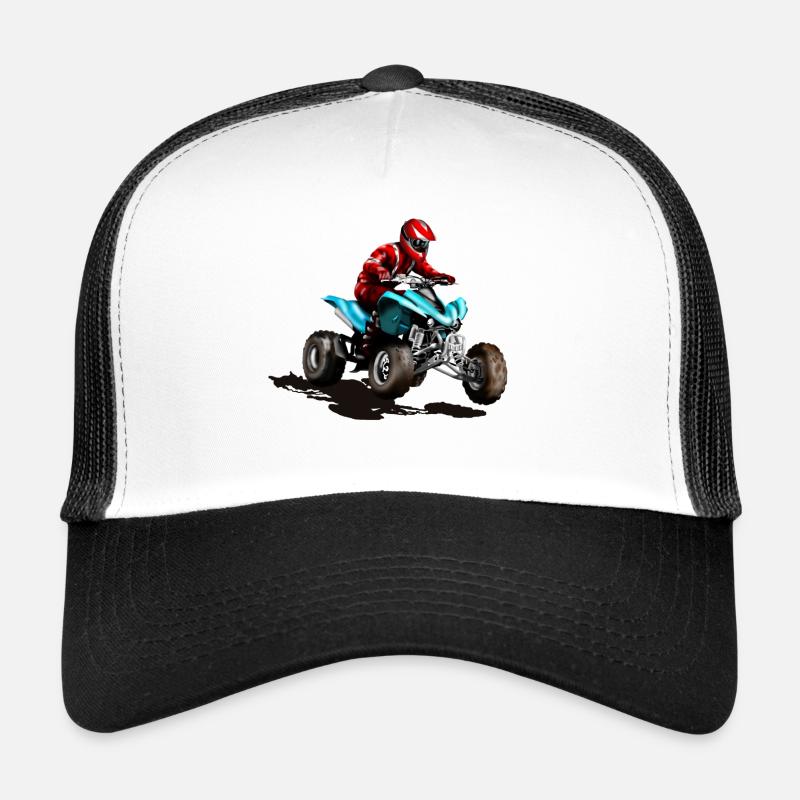 Quad - Trucker Cap - Weiß/Schwarz