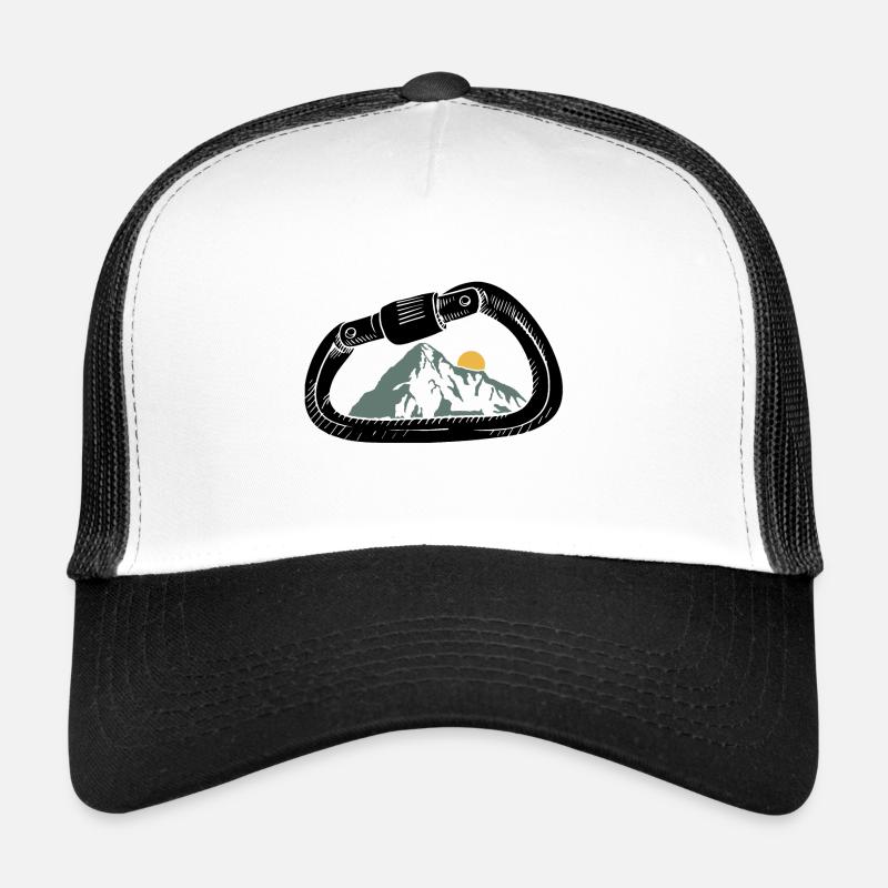 Klettern Berge Kletterer Shirt Spruch Geschenk - Trucker Cap - Weiß/Schwarz