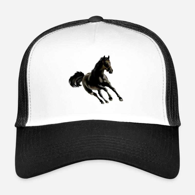 cheval - Casquette trucker  - blanc/noir