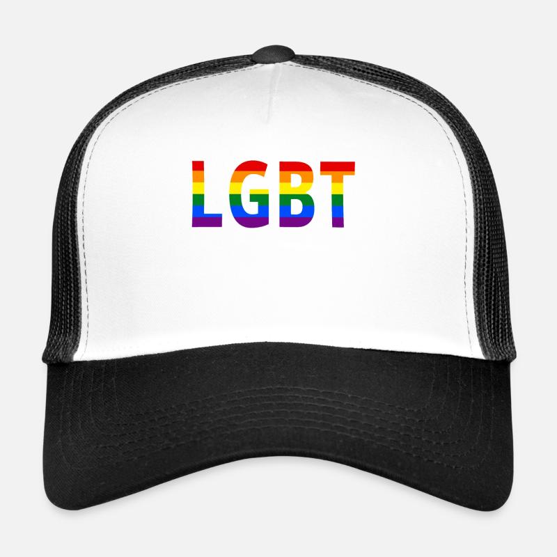 LGBT - Trucker Cap - Weiß/Schwarz
