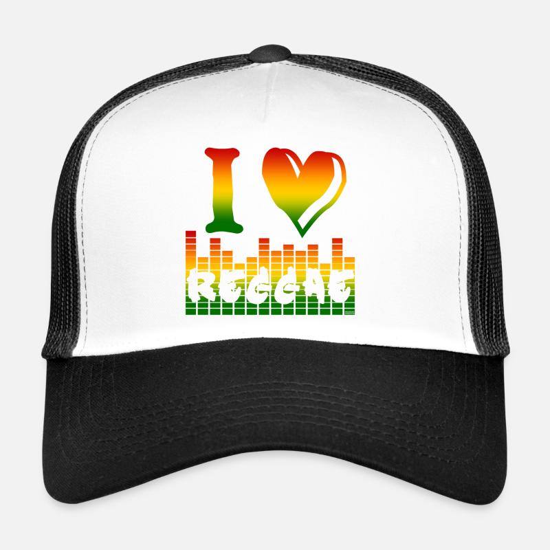 I Love Reggae Rainbow - Trucker Cap - white/black