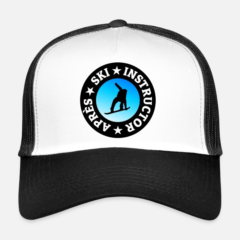 Après-Ski Instructor Quality Seal (Snowboarder) - Trucker Cap - white/black