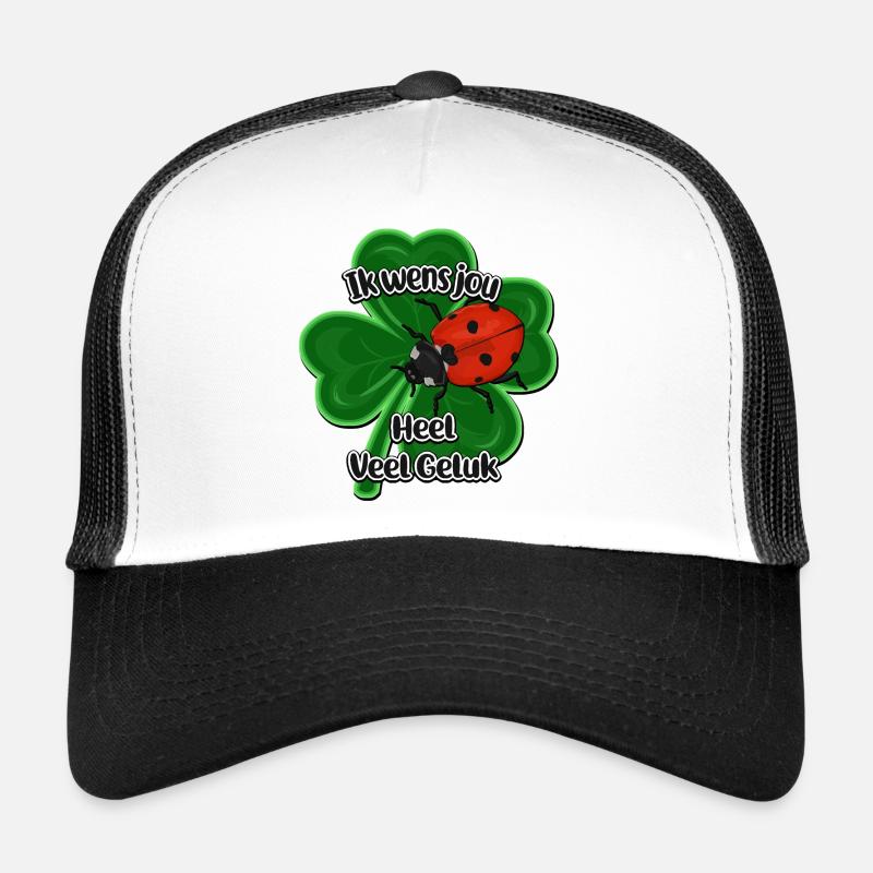 Coccinelle chanceuse sur Clover Four Casquette trucker 
