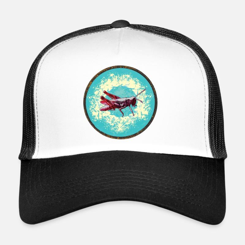 Illustration détaillée de sauterelle Casquette trucker 