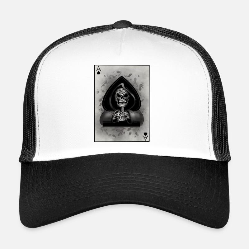Game Over - Casquette trucker  - blanc/noir