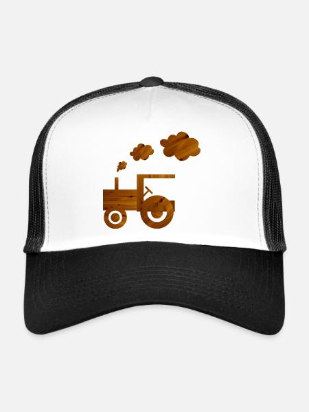 tractor - Trucker Cap - white/black - Front