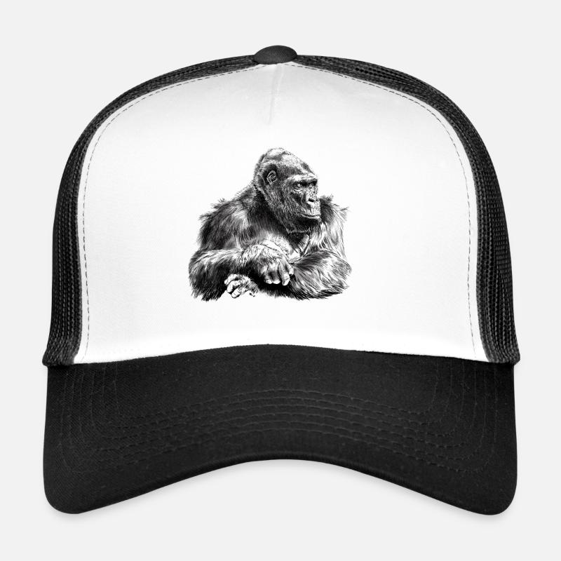 gorilla - Casquette trucker  - blanc/noir
