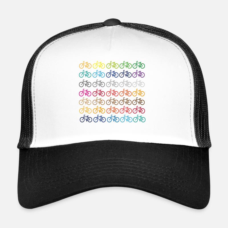Viele bunte Fahrräder - Trucker Cap - Weiß/Schwarz