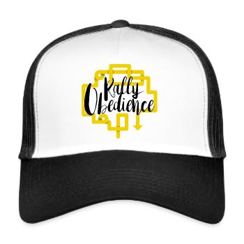 Rally Obedience Design for Dog Sports with Dog - Trucker Cap - white/black - Front