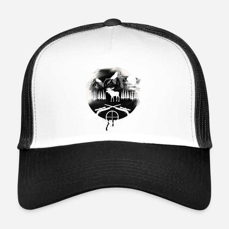 Hunter hunting elk Trucker Cap