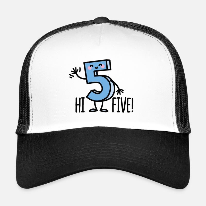 Hi Five! - Trucker Cap - Weiß/Schwarz