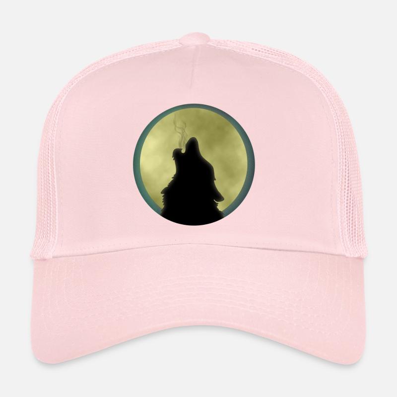 wolf moonlight howl Trucker Cap