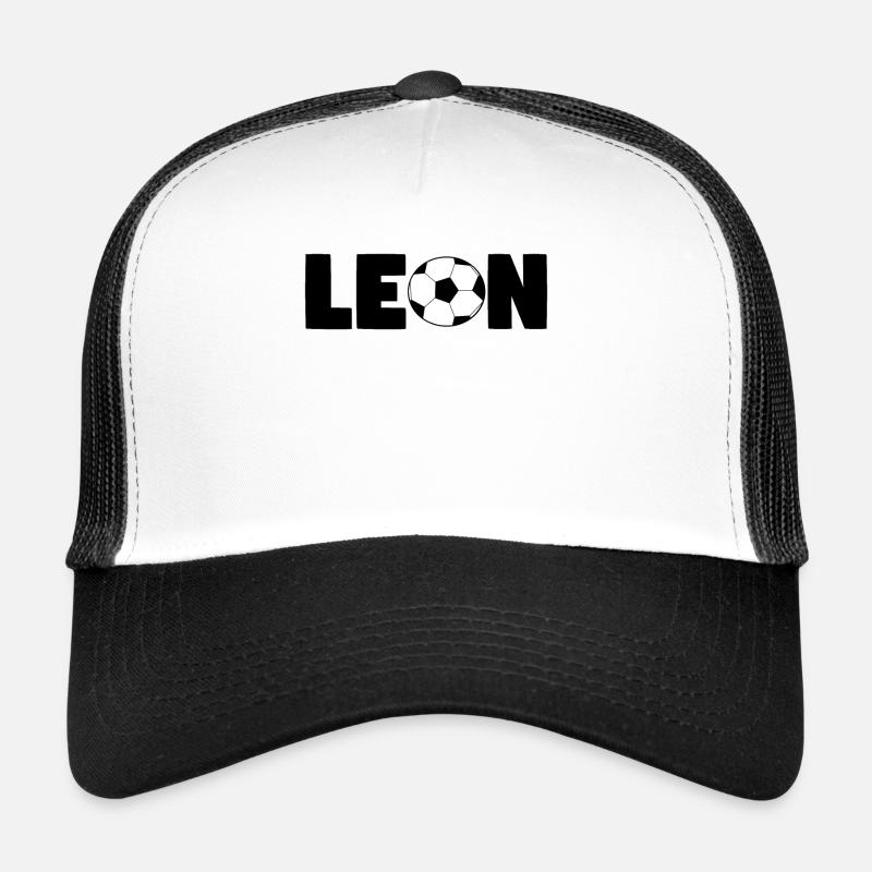 Leon Name Junge Geschenk - Trucker Cap - Weiß/Schwarz