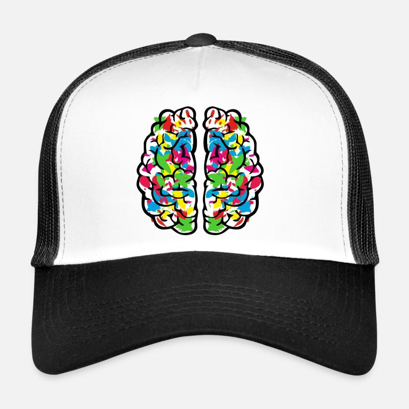 Creative colourful brain - Trucker Cap - white/black