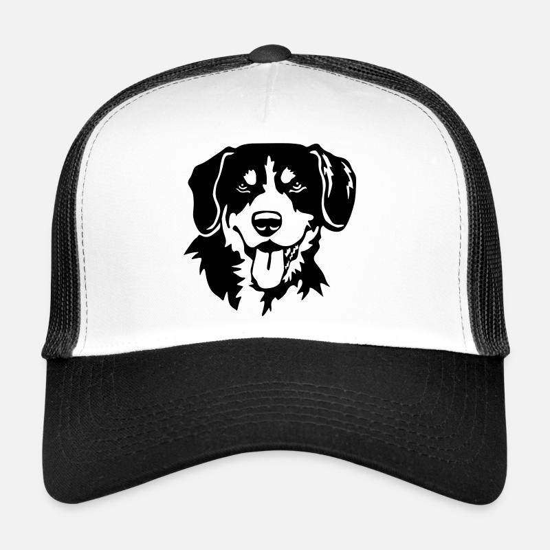 Entlebucher Sennenhund Kopf - Trucker Cap - Weiß/Schwarz