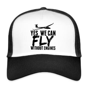 Planeur volant Cadeaux passe-temps glissants - Casquette trucker  - blanc/noir - Devant