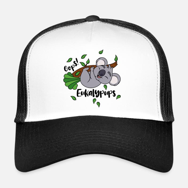 Koala Eukalyptus Oops Eukalypups Pups Tier Ast - Trucker Cap - Weiß/Schwarz