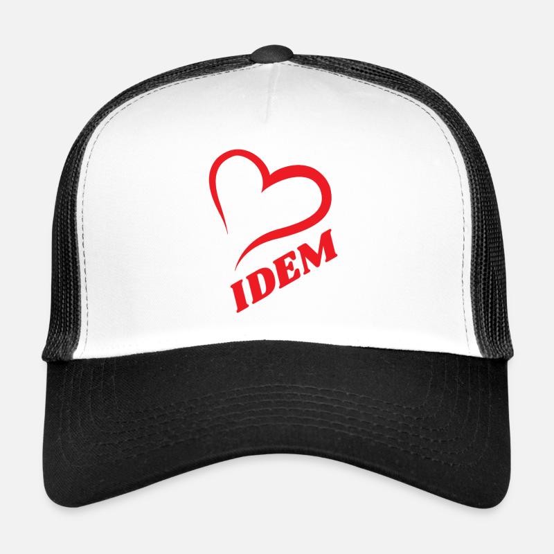 IDEM - Casquette trucker  - blanc/noir