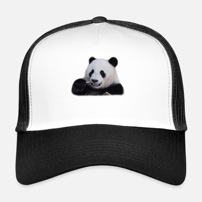 Panda, Pandabär, Bär - Trucker Cap - Weiß/Schwarz
