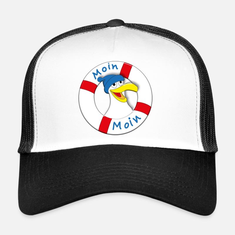 MOIN MOIN - Trucker Cap - Weiß/Schwarz