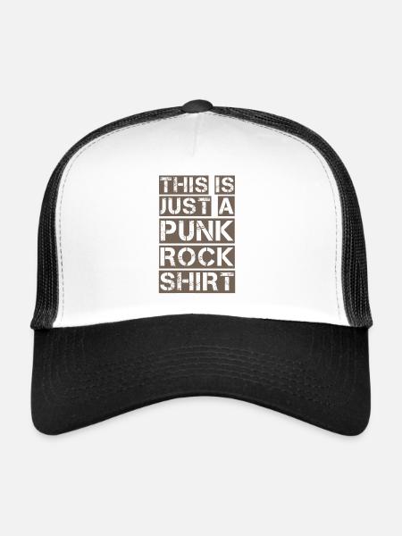 Ceci est juste une chemise Punk Rock Punker Anarchie Ges - Casquette trucker  - blanc/noir - Devant