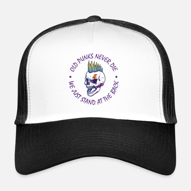 Old Punks never Die Punk Rock Punker Punks Geschen Trucker Cap