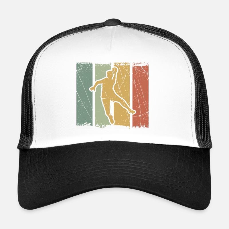 Handball Sprungkraft in Farbblöcken - Trucker Cap - Weiß/Schwarz