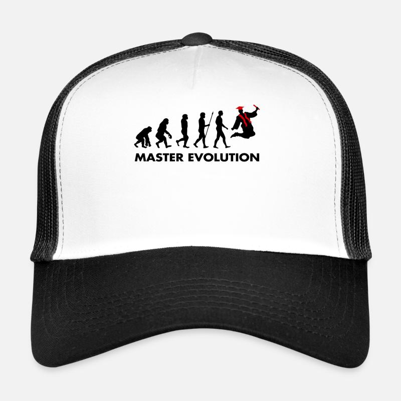 Master Evolution Prüfung Bestanden Schulabschluss - Trucker Cap - Weiß/Schwarz