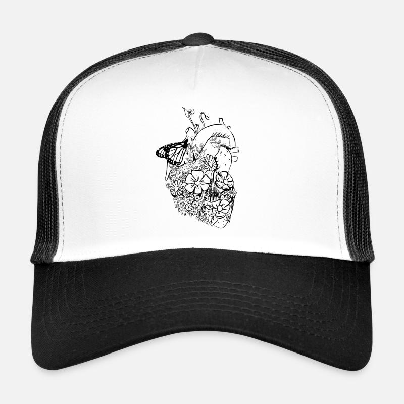 Coeur fleur Casquette trucker 