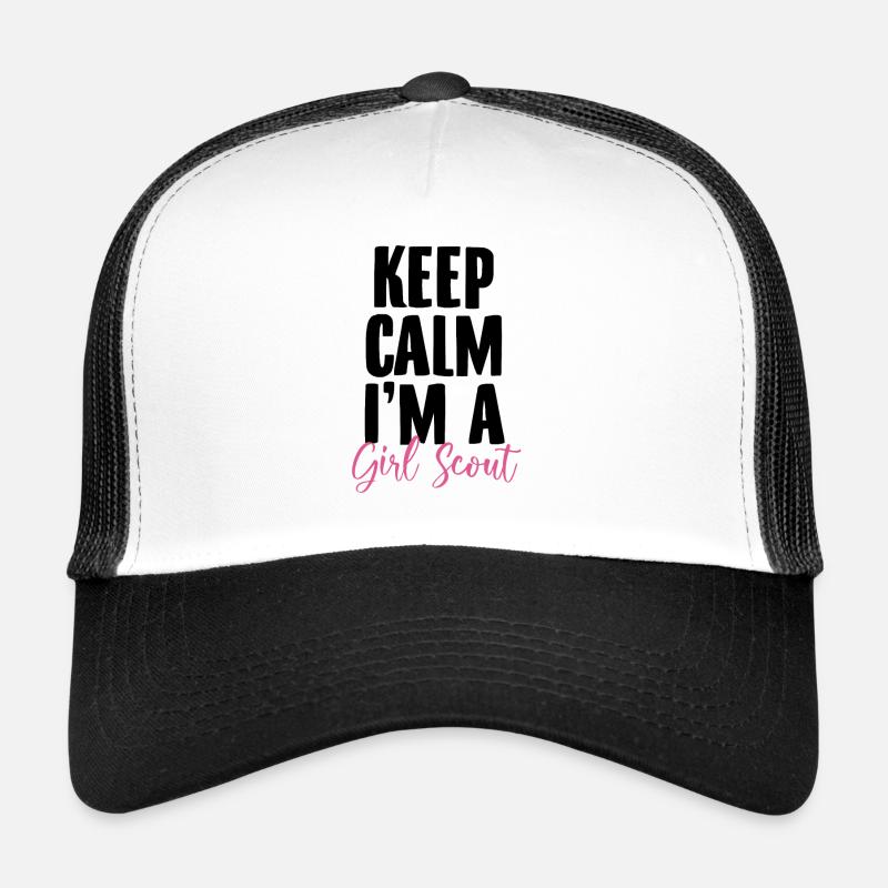 Pfadfinder Mädchen | Abzeichen Zeltlager Geschenke - Trucker Cap - Weiß/Schwarz