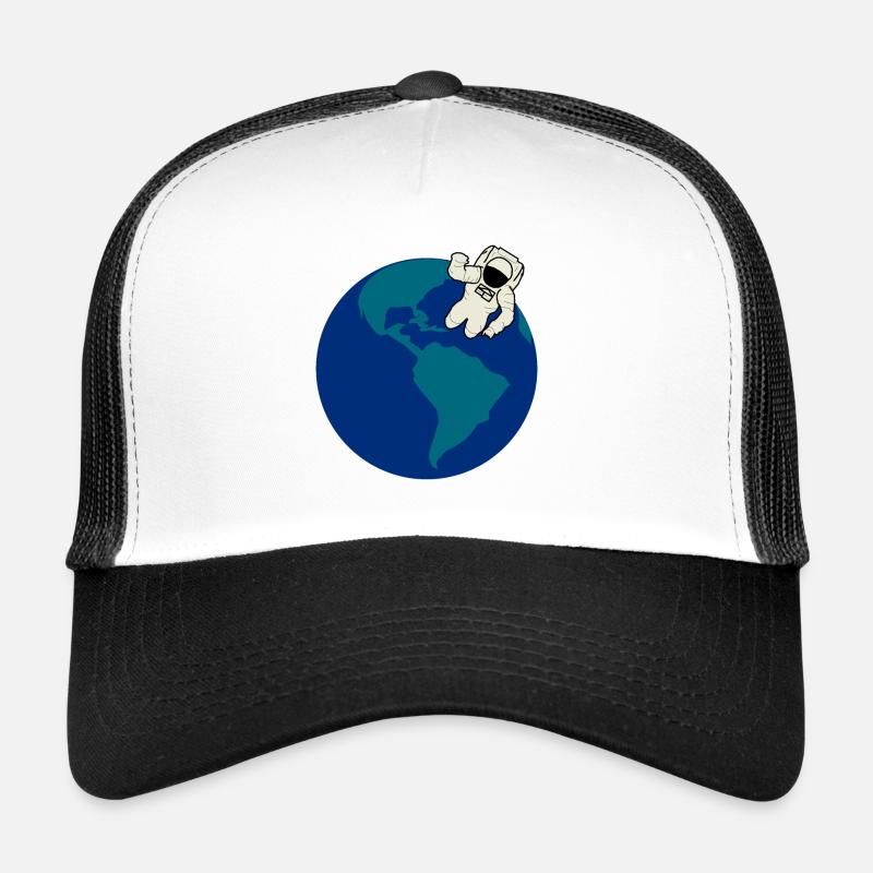 Astronaut, space travel, earth, spaceman, space - Trucker Cap - white/black