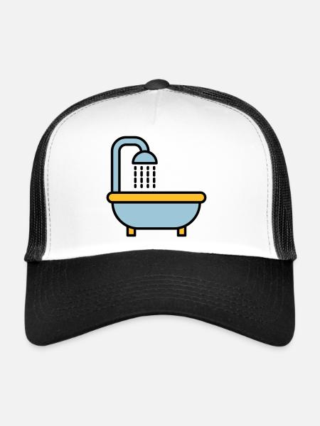 Baignoire - Casquette trucker  - blanc/noir - Devant