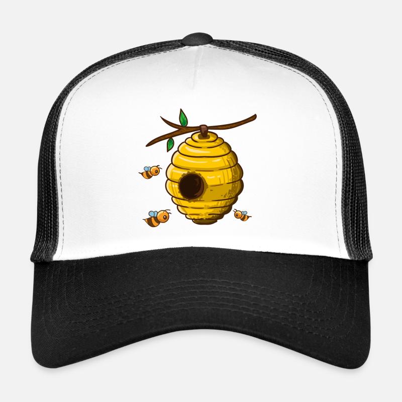 Abeilles autour de la ruche Casquette trucker 