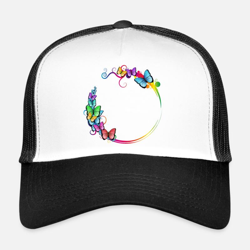 colorful butterfly frame for your own texts Trucker Cap