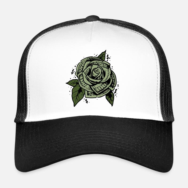 Fleur de billet d'argent dollar Casquette trucker 