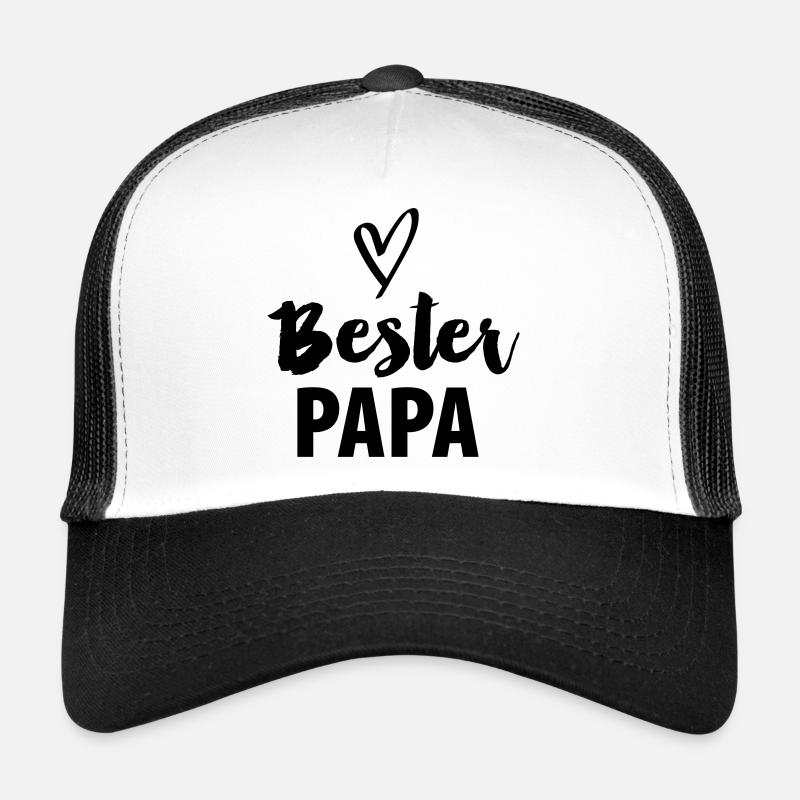 Bester Papa - Trucker Cap - Weiß/Schwarz
