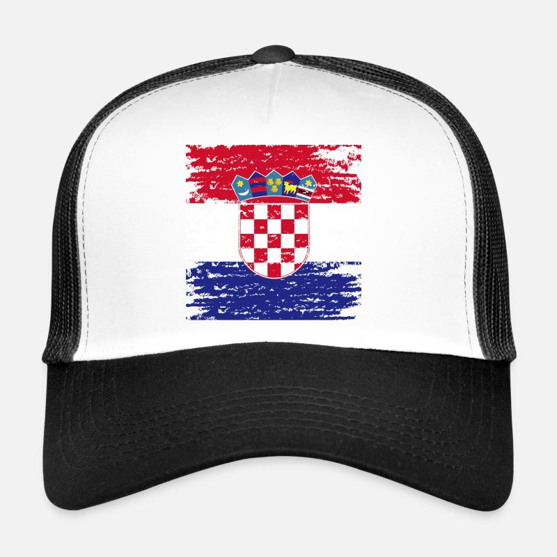 Authentisches kroatisches Flaggenwappen Trucker Cap