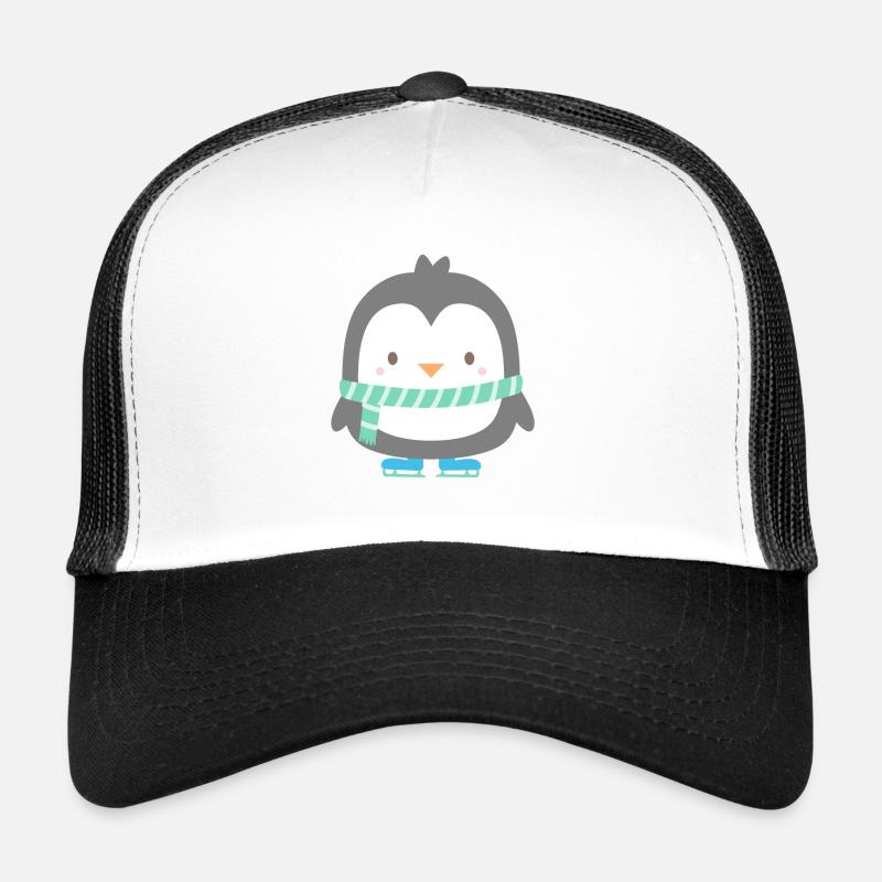 Pingouin mignon sur patins Casquette trucker 